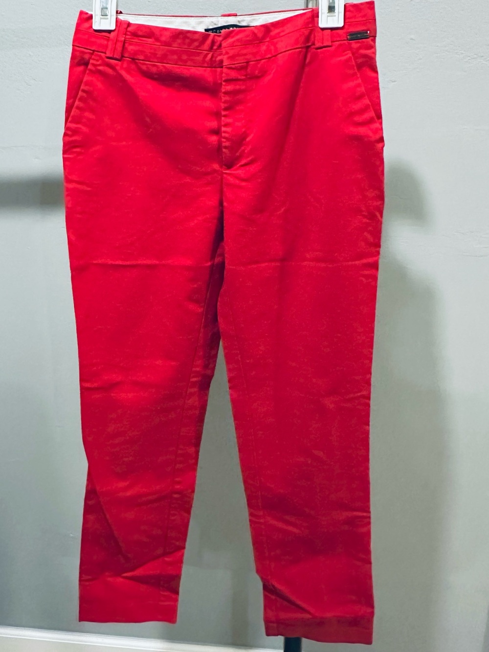 Zara Woman Red High-Waist Trousers